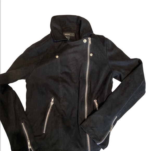 Forever 21 Zippered Black Lined Jacket - Picture 6 of 14